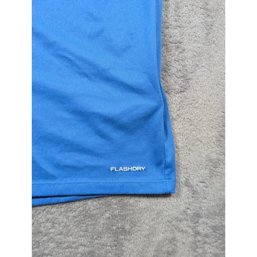 The North Face Flashdry T Shirt Mens Medium Blue Outdoor Hiking Adventure Casual